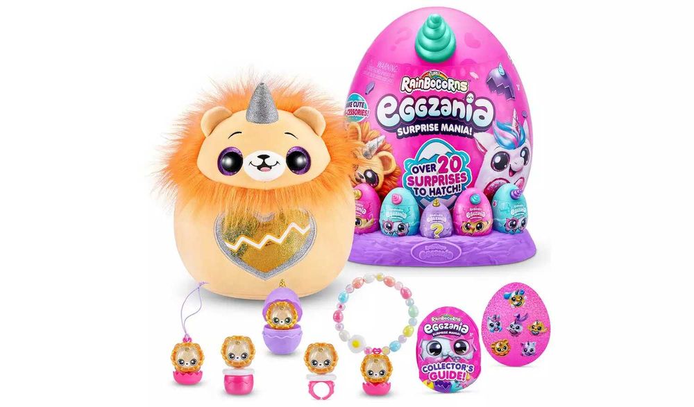 Плюшена играчка Рейнбоукорнс Голямо яйце с 20 изненади Rainbocorns
