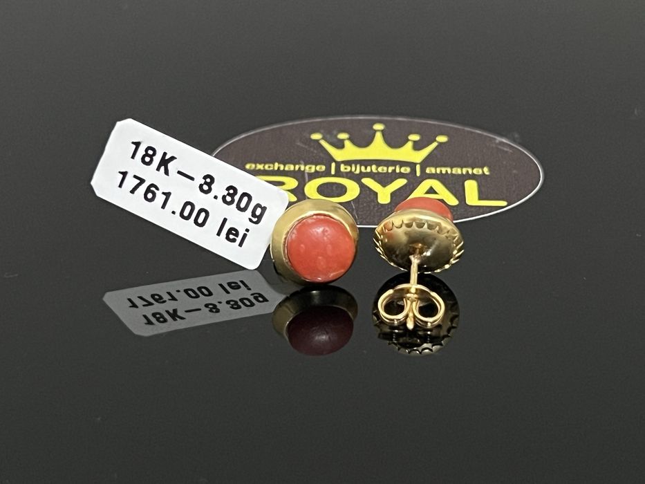 Bijuteria Royal CB : Cercei aur 18K 750   3,30 gr