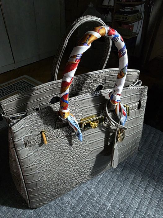 Сумка женская серая hermes