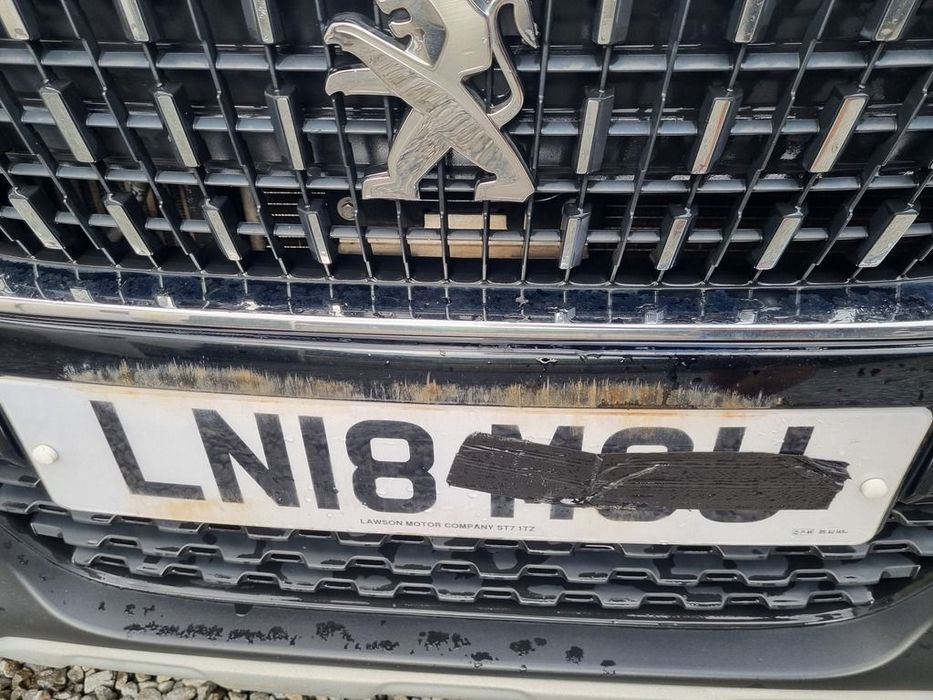 Bara fata Peugeot 2008 Facelift 2016 - 2019 Perla Nera Schwarz KTV (1299) model fara ...