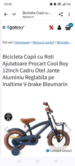 Bicicleta copii 2-4 ani
