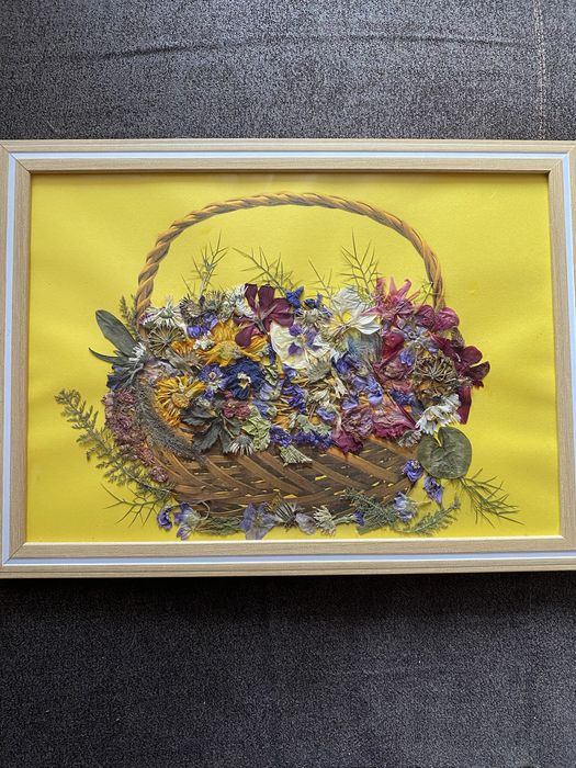 Картина , натур от естествени цветя