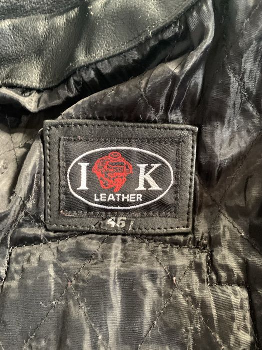 Мъжко кожено рокерско яке с нашивки Harley-Davidson, размер 46 (XL)