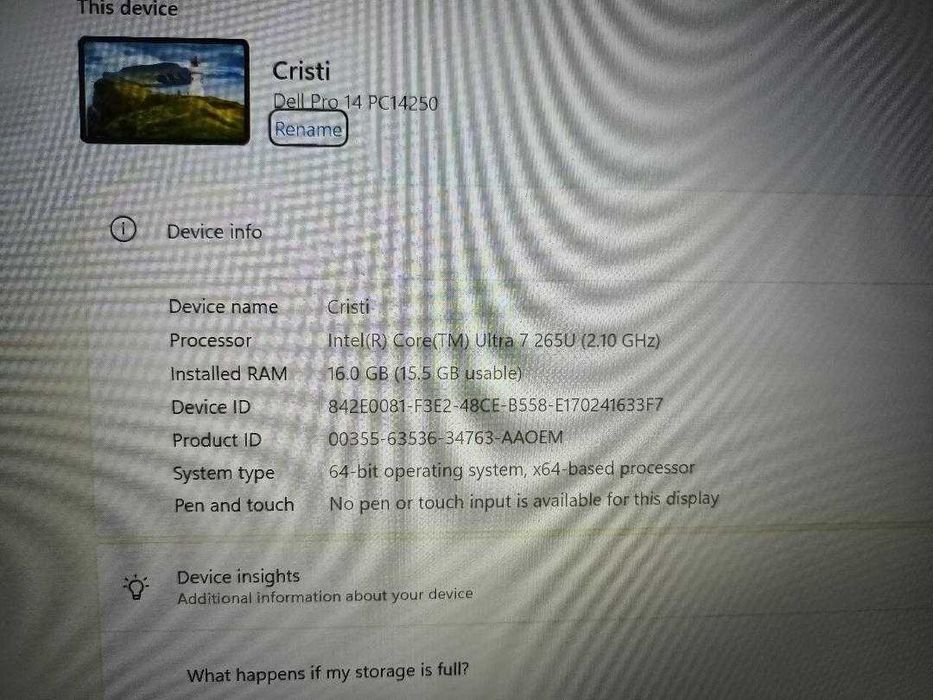 Vand Laptol Dell Pro 14  Nou