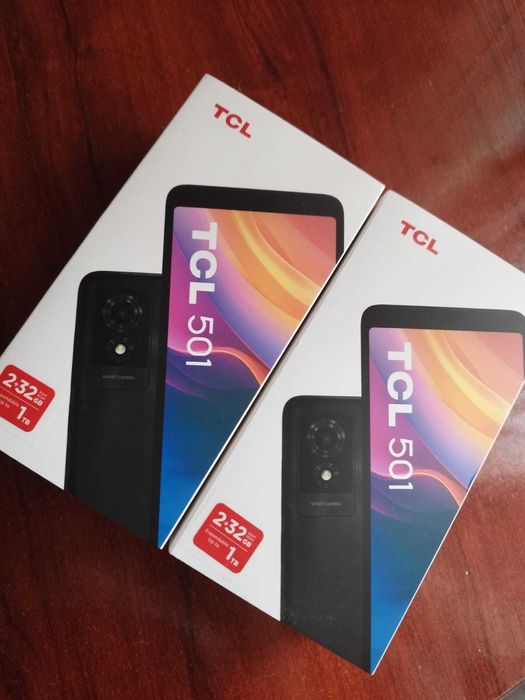 Telefon mobil NOU TCL 501 + cartela, husa, incarcator