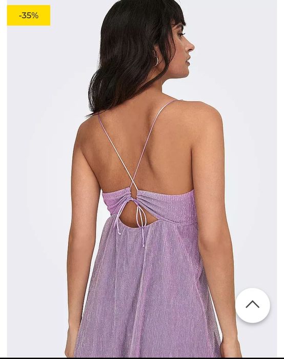 Елегантна рокля Only Shine String Dress/ purple rose
