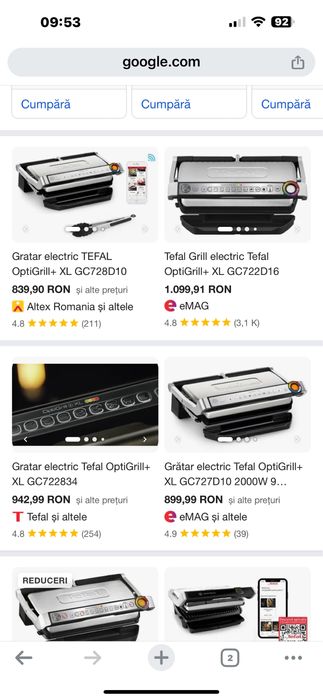 Gratal Tefal optigrill XL