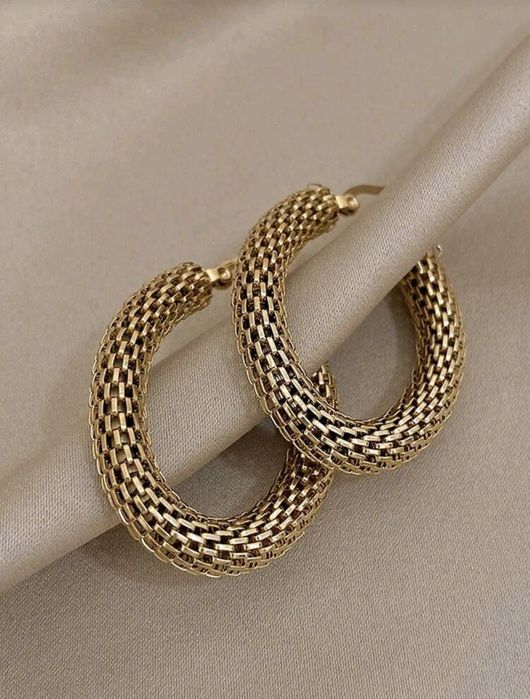 Винтажных ажурных серёг-кольцев из нержавеющей стали