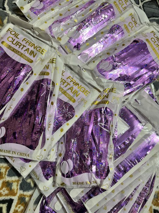 Штора дождик для стены мишура