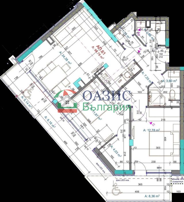 Апартамент с 2 спални в нова сграда "Трапезица до Елкабел", гр. Бургас