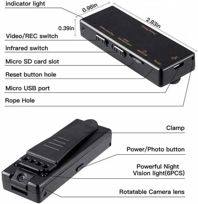 DEXILIO Мини DV камера