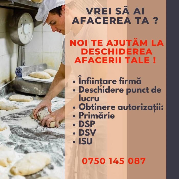 Deschidere Brutarie / Patiserie / Covrigarie/Cofertarie afacere