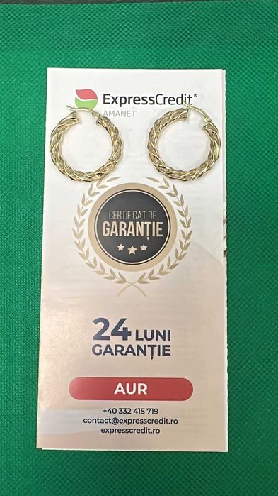 Cercei aur 14K 4.63 GR (Ag45 Bacau 1 B.5405)