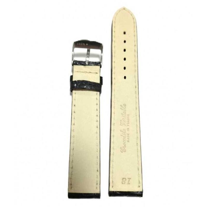 Curea de Ceas Piele Veritabilă de Crocodil  Lux Fleurus France (18mm)