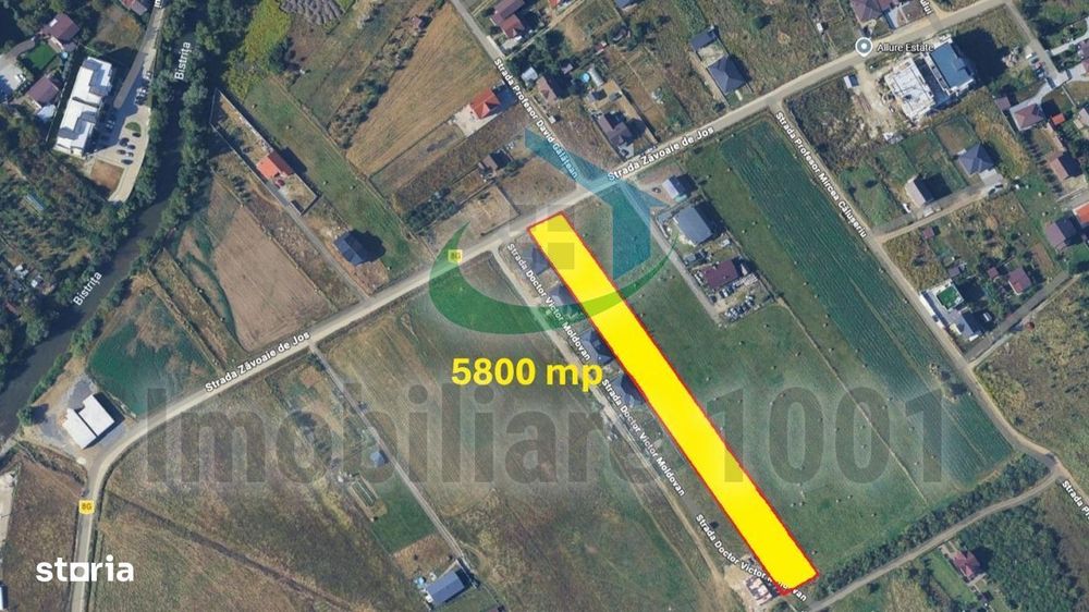 Teren 5800 mp, Zavoaie, Bistrita, zona rezidentiala in dezvoltare