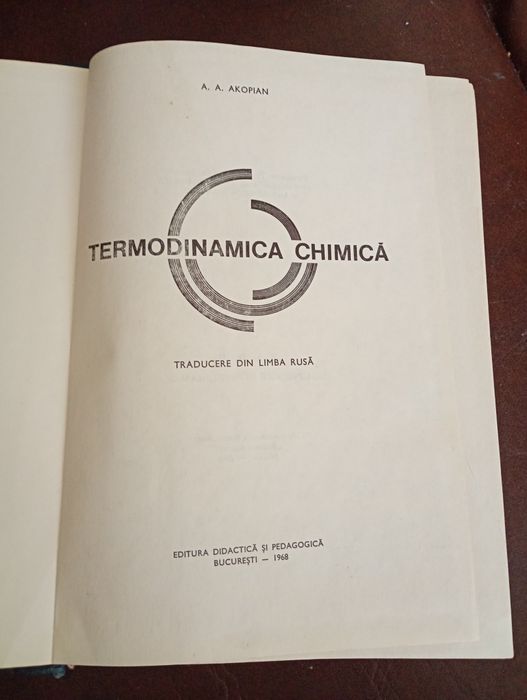 Termodinamica chimica- A A..Akopian
