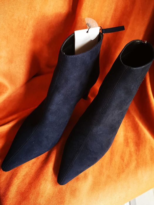 Cizme botine Mango damă noi 40 bleumarin