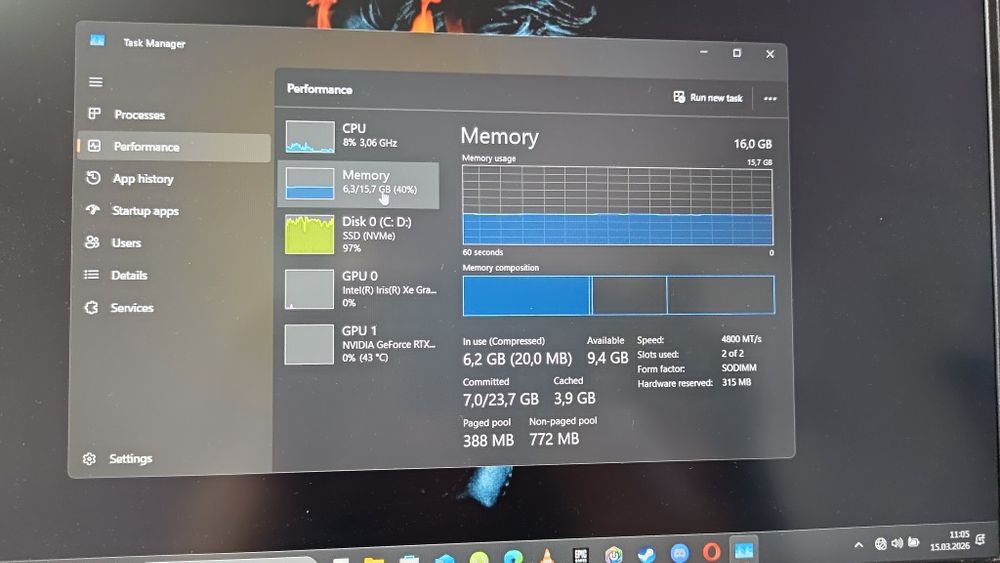 Dell G15 5520 Gaming – i7-12700H, 16GB, RTX 3050 Ti, 1TB NVMe, 120Hz