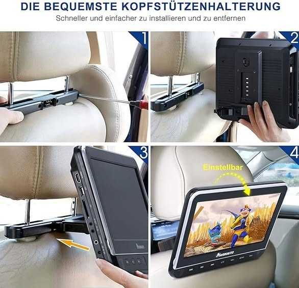 Naviskauto DVD Player auto 10.1", DVD Player portabil,