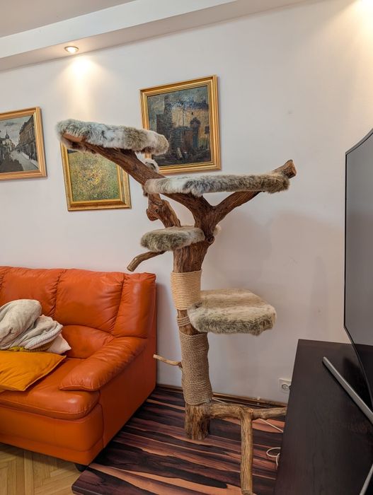 Ansamblu Pisici Premium – Hand-made din lemn natural (170 cm)