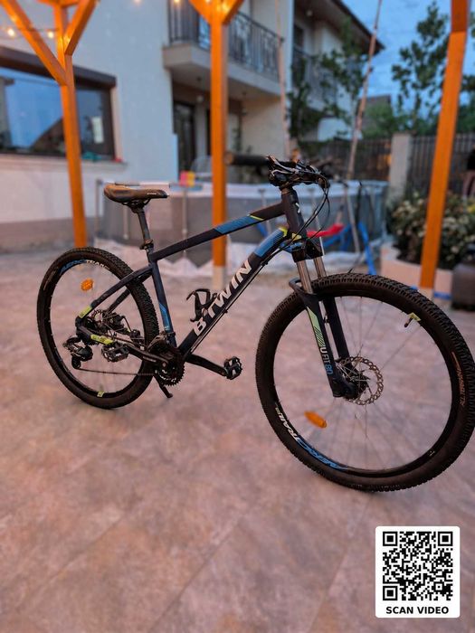 Bicicleta MTB B'Twin Rockrider 520, 27.5", marimea L, aluminiu, 24 viteze