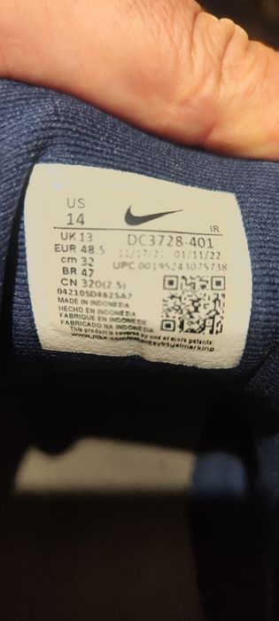 Маратонки NIKE 48,5 номер,стелка 32 см