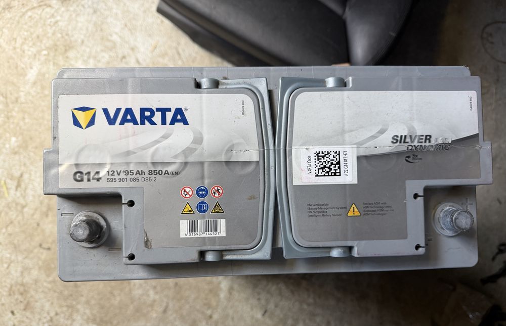 Baterie/ acumulator VARTA DYNAMIC SILVER AGM 95ah 850A baterie originala bmw 105Ah AGM 950A