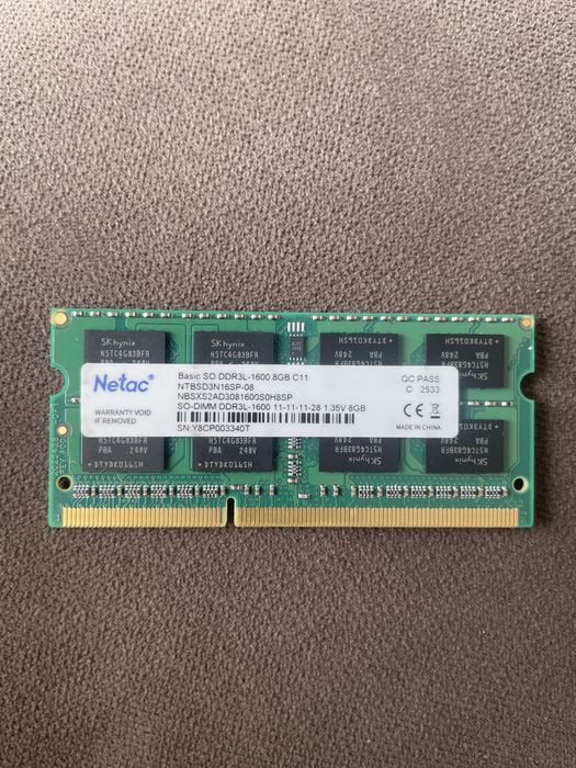 ОЗУ DDR3L-1600 8GB C11
