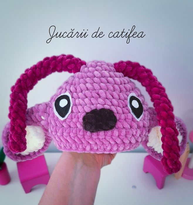 Ursuleț crosetat cu glugă Stitch