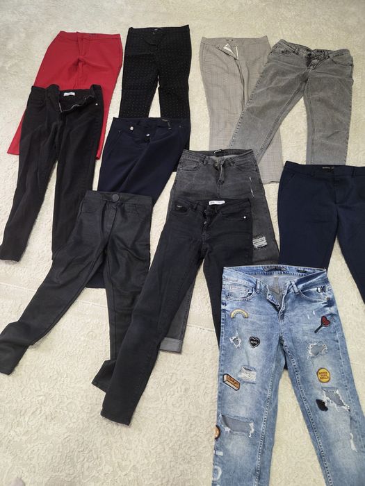 Lot pantaloni dama S-M,diferite marci,Zara,H&M,Brescha,Stradivarius