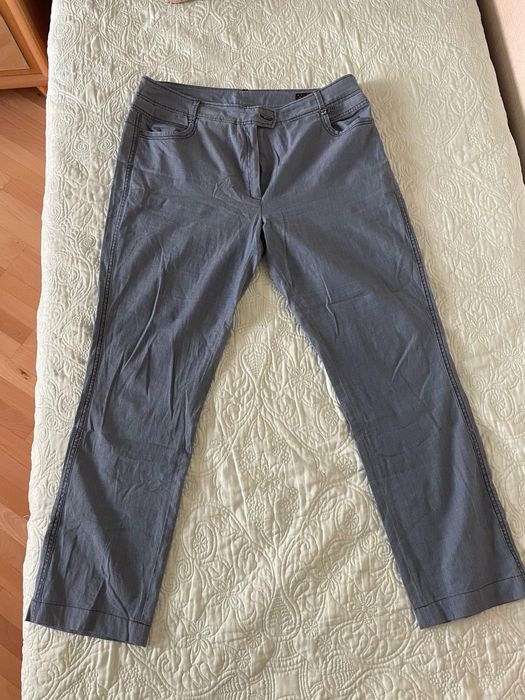 Светъл дънков летен дамски панталон