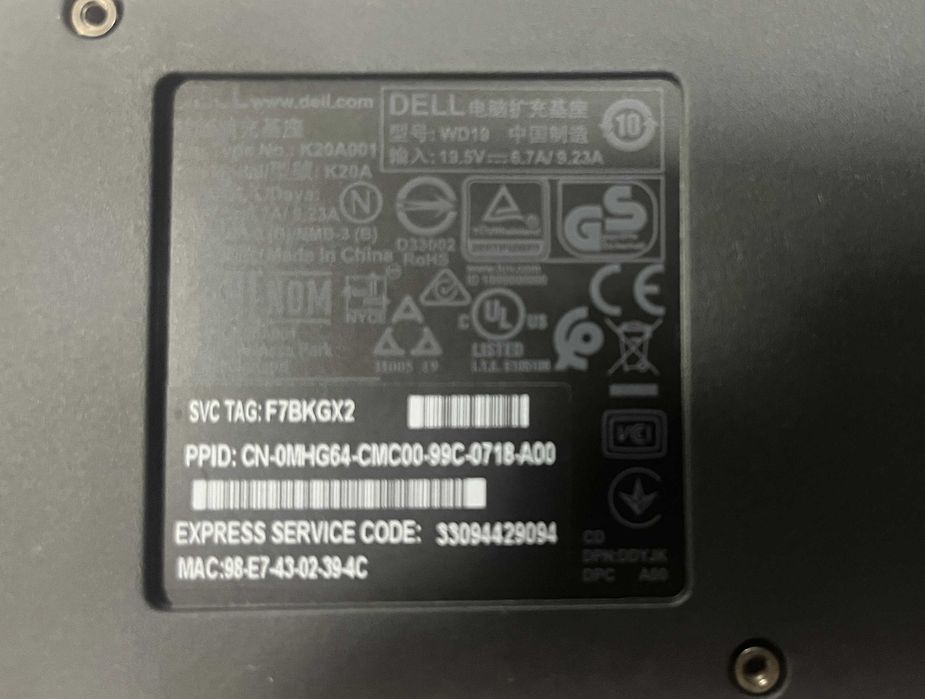 Докинг станция DELL WD19