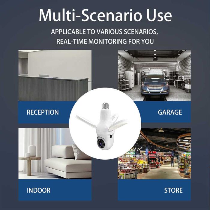 IP PTZ Wifi Камера Крушка HD 3mp. / модел Q28-L / Бяла /