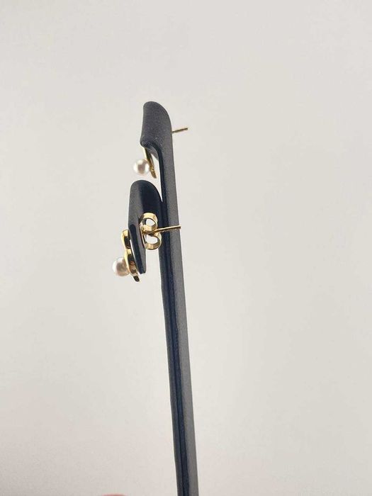 серьги сердце с жемчугом