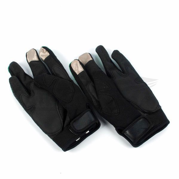 Ръкавици за мотоциклет MadBike/GREEN със сензор който позволява да се