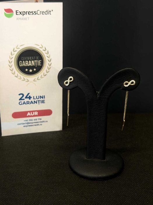 (AG51) Cercei aur 14k 1.77g b1516.6 - Garantie 2 ani!