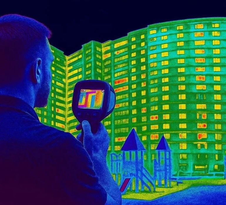 Услуга "Тепловизора" поиск холодный и горячей воды