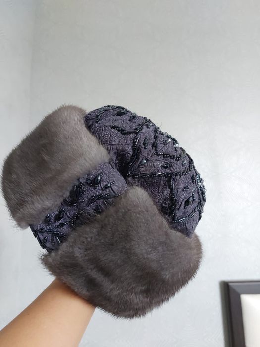 Шуба норковая серая