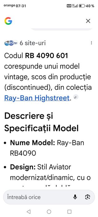 Ochelari de soare Ray ban