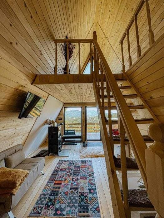 Cabane din lemn model A frame personalizate