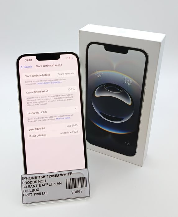 iPhone 16E   WHITE /128 GB