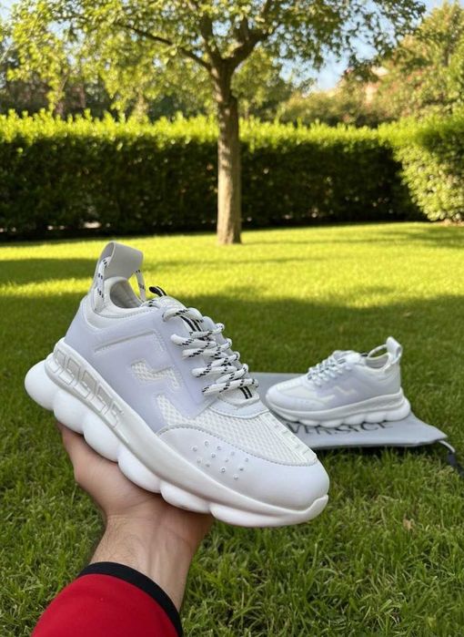 Adidasi Versace Chain Reaction Alb - Adidasi Unisex