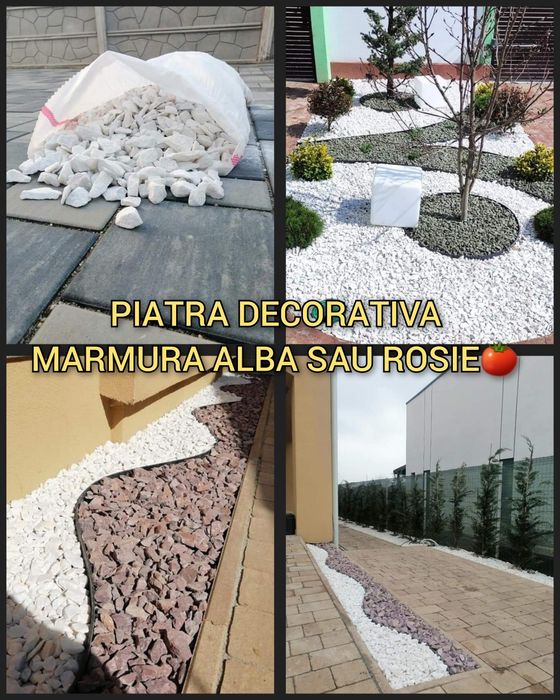 Piatra decorativa marmura alba se vinde la sac de 50kg la 50 lei