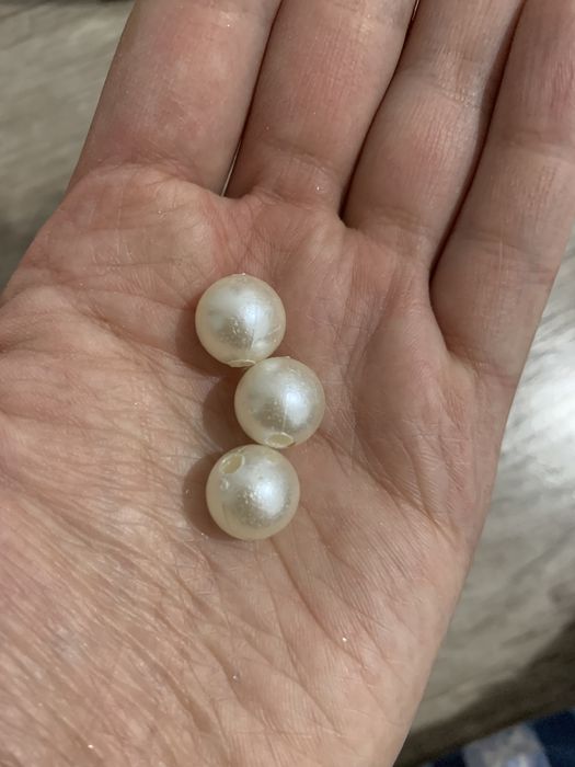 Бусины крупные пластик под жемчуг