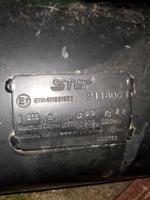 Vănd butelie auto gpl 60 de llitri.Valabilitate2033