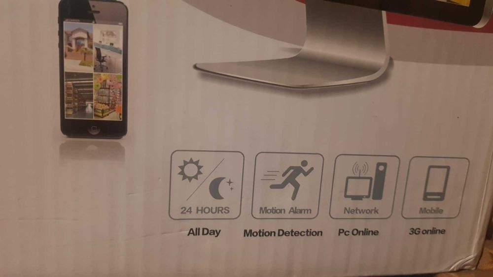 Комплект за видео наблюдение, 4 бр. камери с кабел, DVR, CCTV, USB