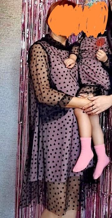 Платье для мамы и дочки.