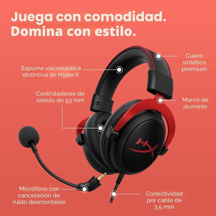 Casti Gaming HyperX Cloud II Red,7.1 surround, multiplatforma, sigilat