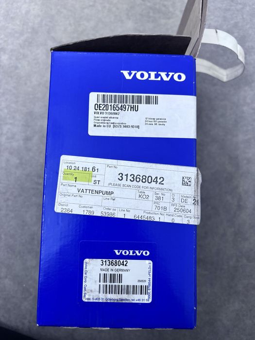 Pompa de apa electrica Volvo Originala
