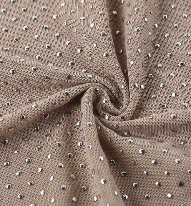 Bluza nude insertii argintii import Italia